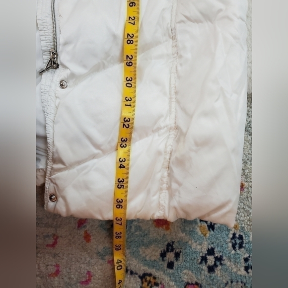 DANIER leather womens white long goose down jacket. Size xs. EUC - Picture 11 of 13